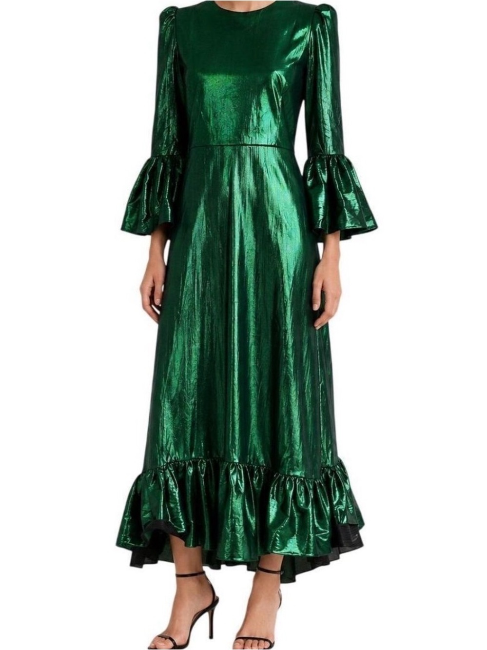 Pomander Place Tuckernut Emerald Green Midi Dress XL Brand New - Picture 3 of 12
